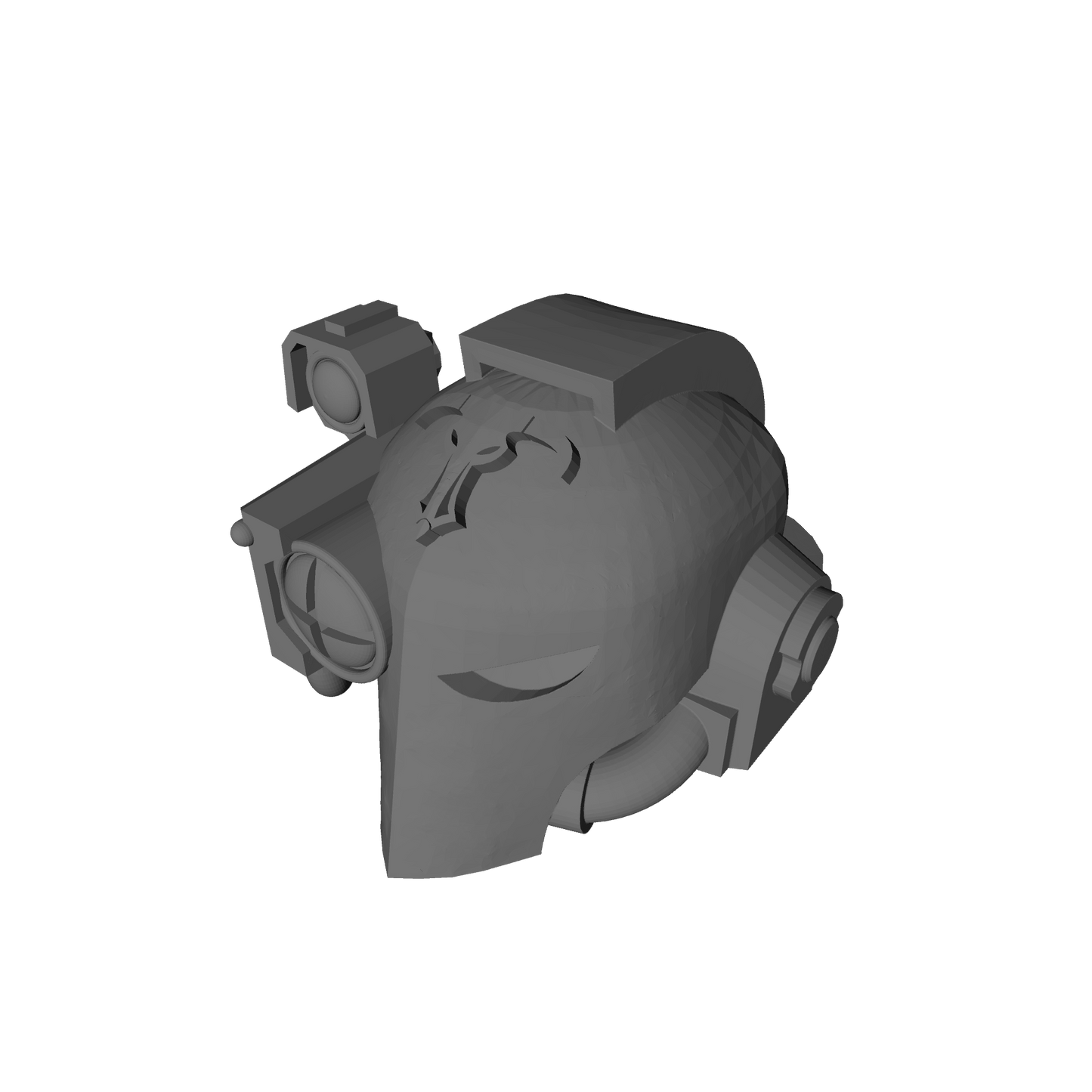 Minotaurs Chapter Spartan Helmet with Right Optic for McFarlane Toys Space Marines Action Figures