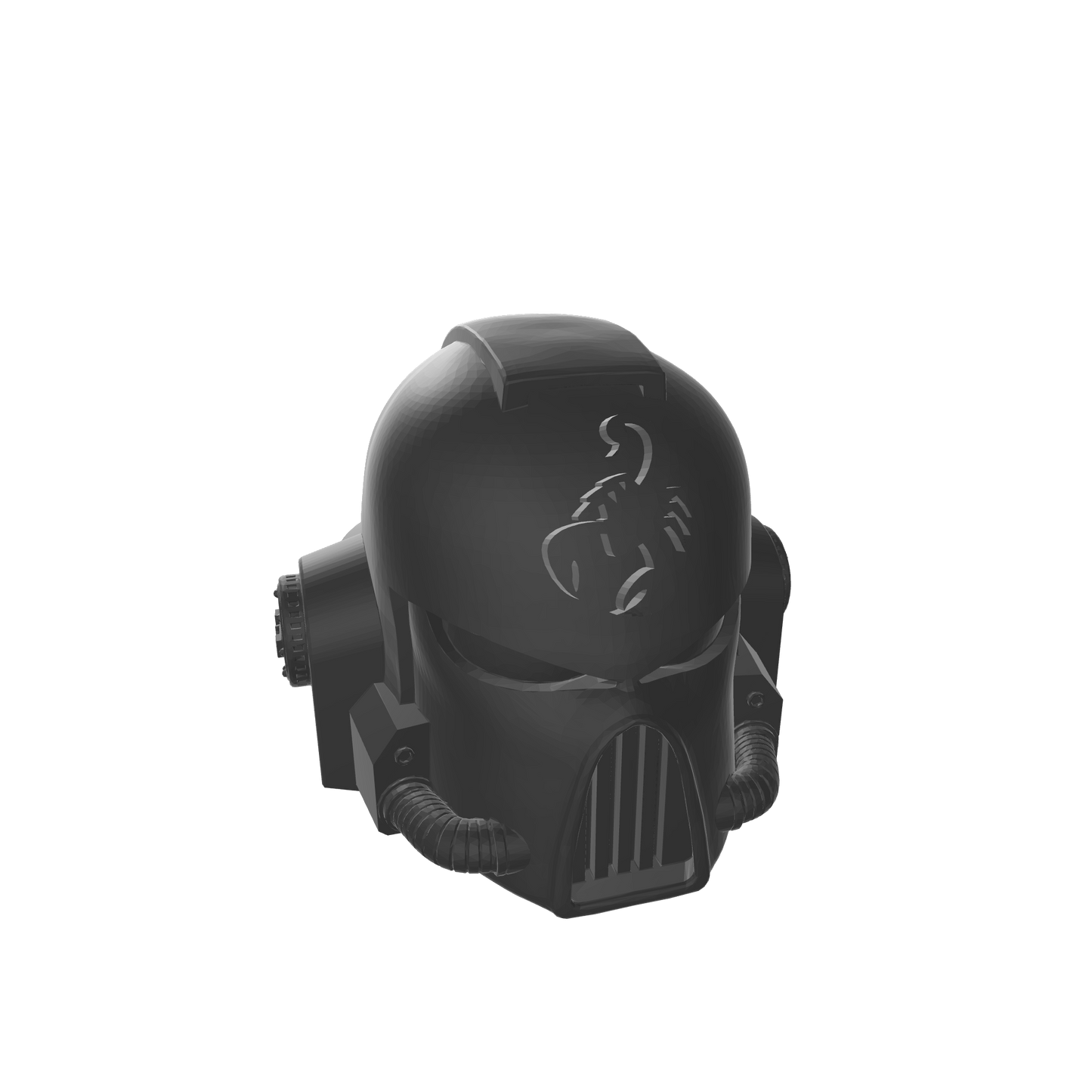 Red Scorpions Chapter Mark VII Helmet for McFarlane Toys Loyalist Marine Action Figures Custom 1:12th Scale Head Swap