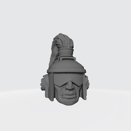 Thunder Legion MK1 Head Sculpt Open Face with Visor for Action Figures and Miniatures