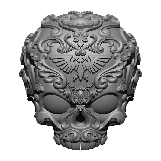 Custom Space Marine Los Muertos Chapter Knee Pad Armor for McFarlane Toys Action Figures