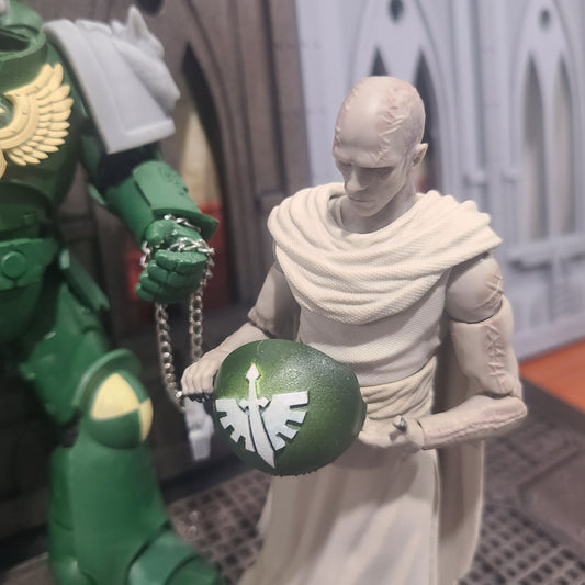 Custom Dark Angels Knee Pad Armor for McFarlane Toys Space Marine Action Figures