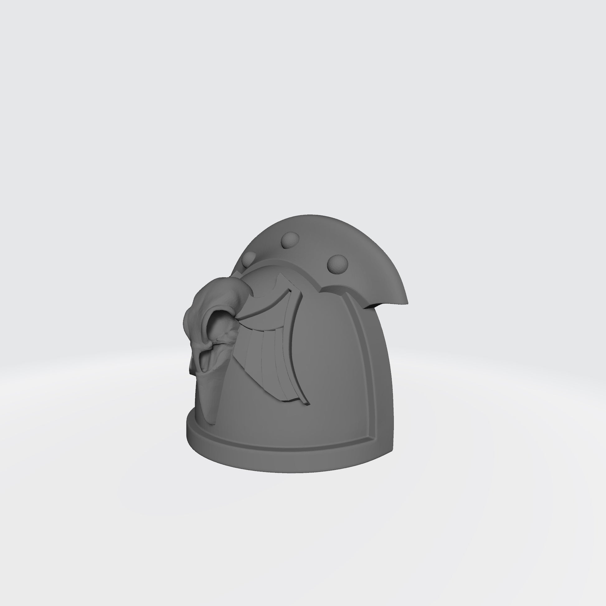 Raven Guard Shrike MK III 3 Quarter Studded Shoulder Pad with Raven Skull for McFarlane Toys Space Marine Action Figures