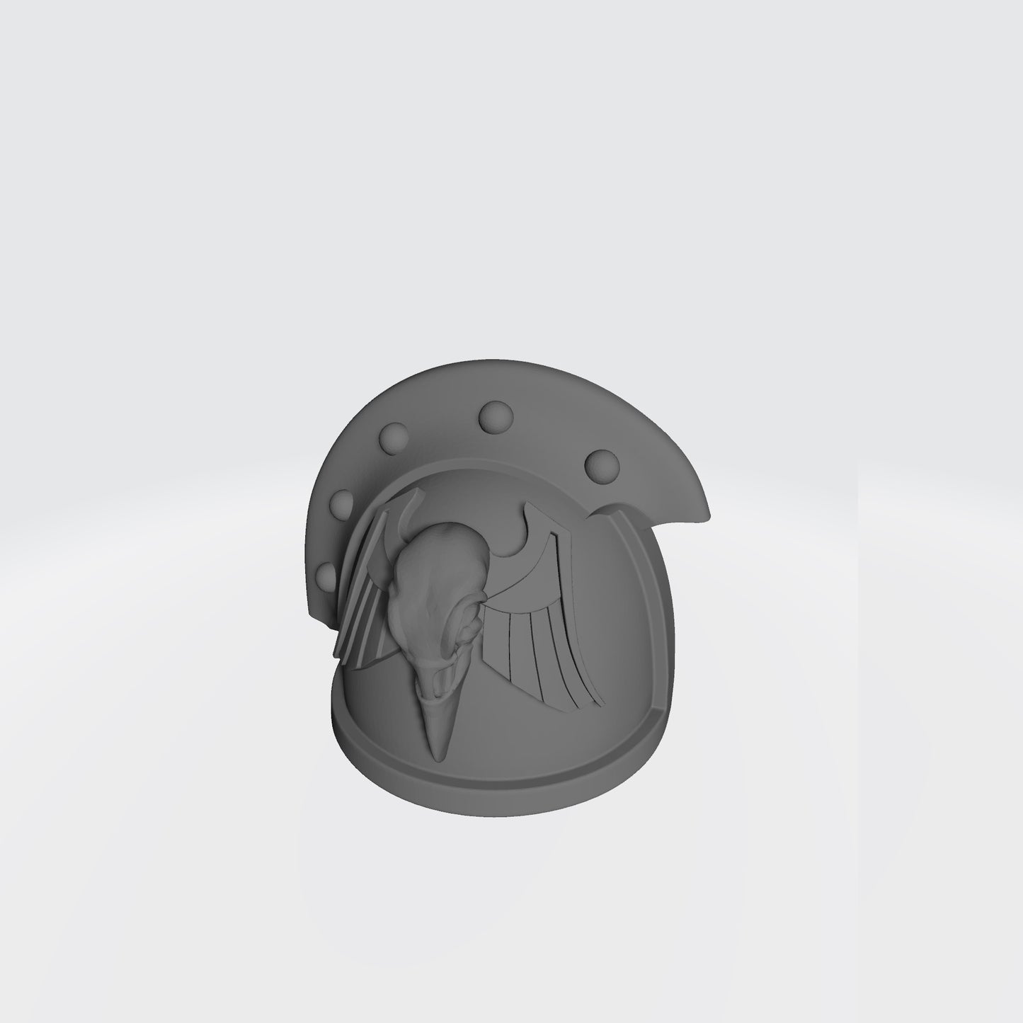 Raven Guard Shrike MK III 3 Quarter Studded Shoulder Pad with Raven Skull for McFarlane Toys Space Marine Action Figures