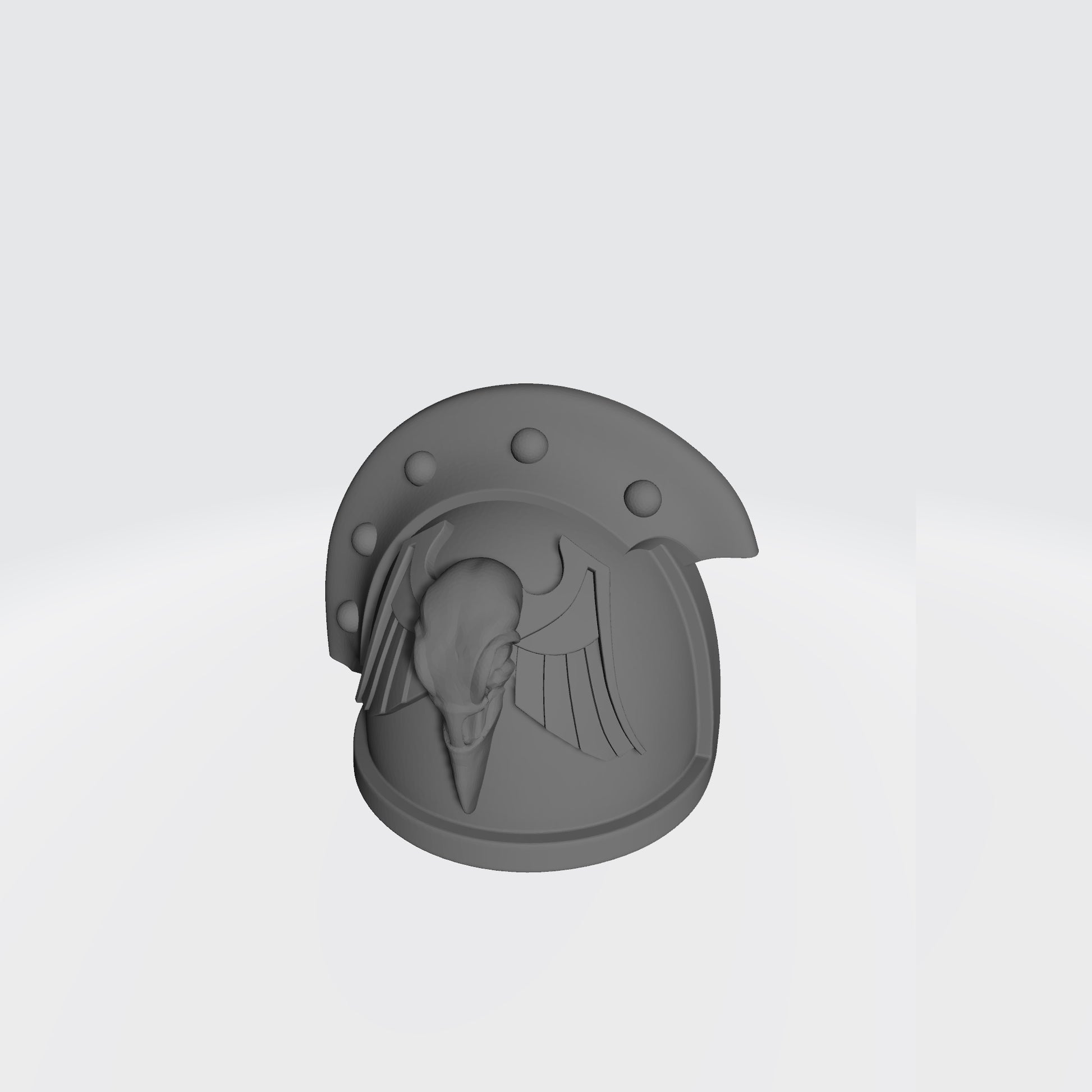 Raven Guard Shrike MK III 3 Quarter Studded Shoulder Pad with Raven Skull for McFarlane Toys Space Marine Action Figures