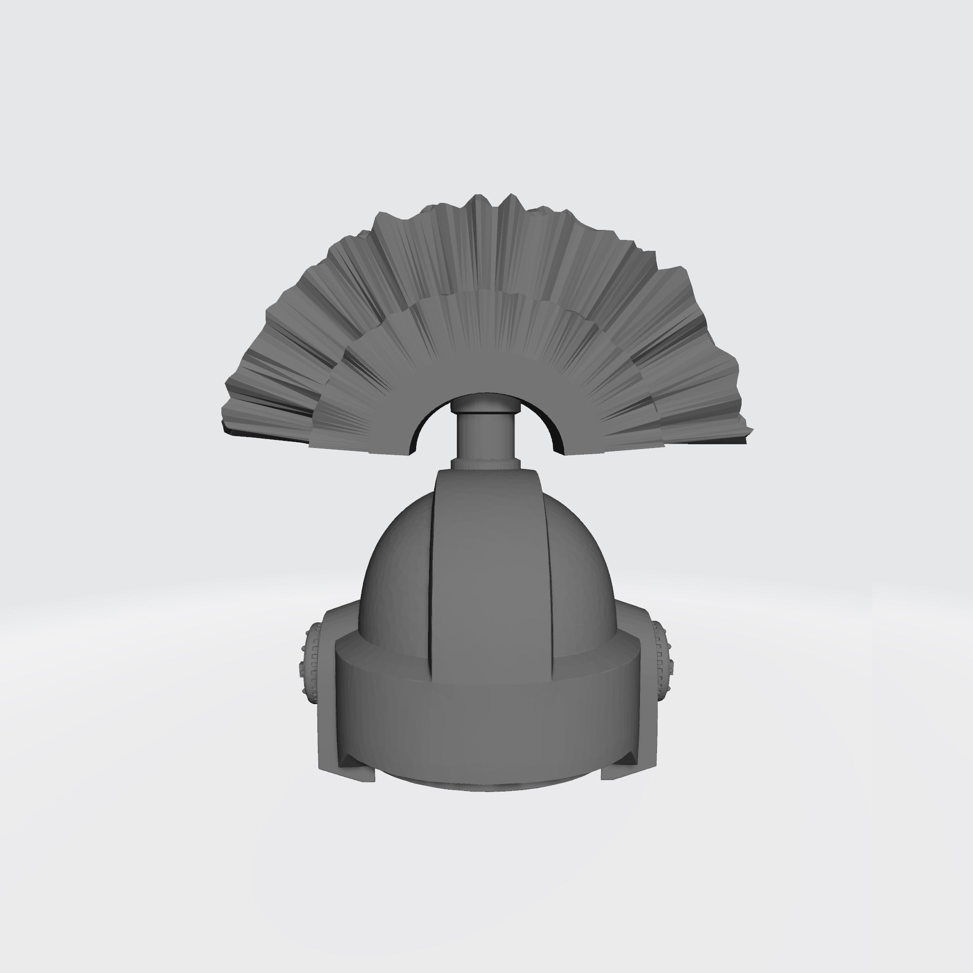 Custom Chaos Marine Traitor Legions Mark VII Helmet with Arrow and Plume for McFarlane Toys Space Marine Action Figures