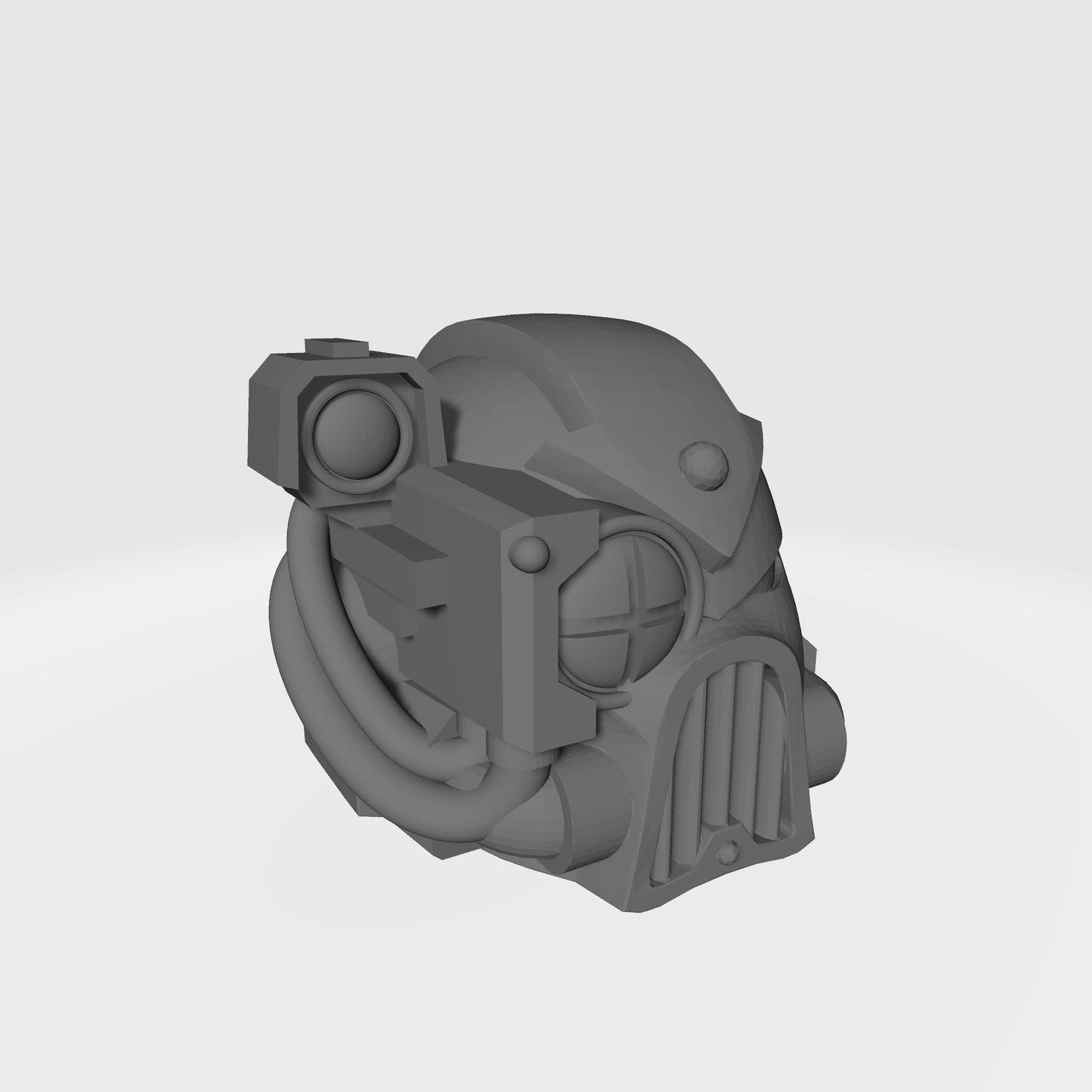 Custom Chaos Marine Traitor Legions Mark VII Helmet with Arrow and Targeting Optics for McFarlane Toys Space Marine Action Figures