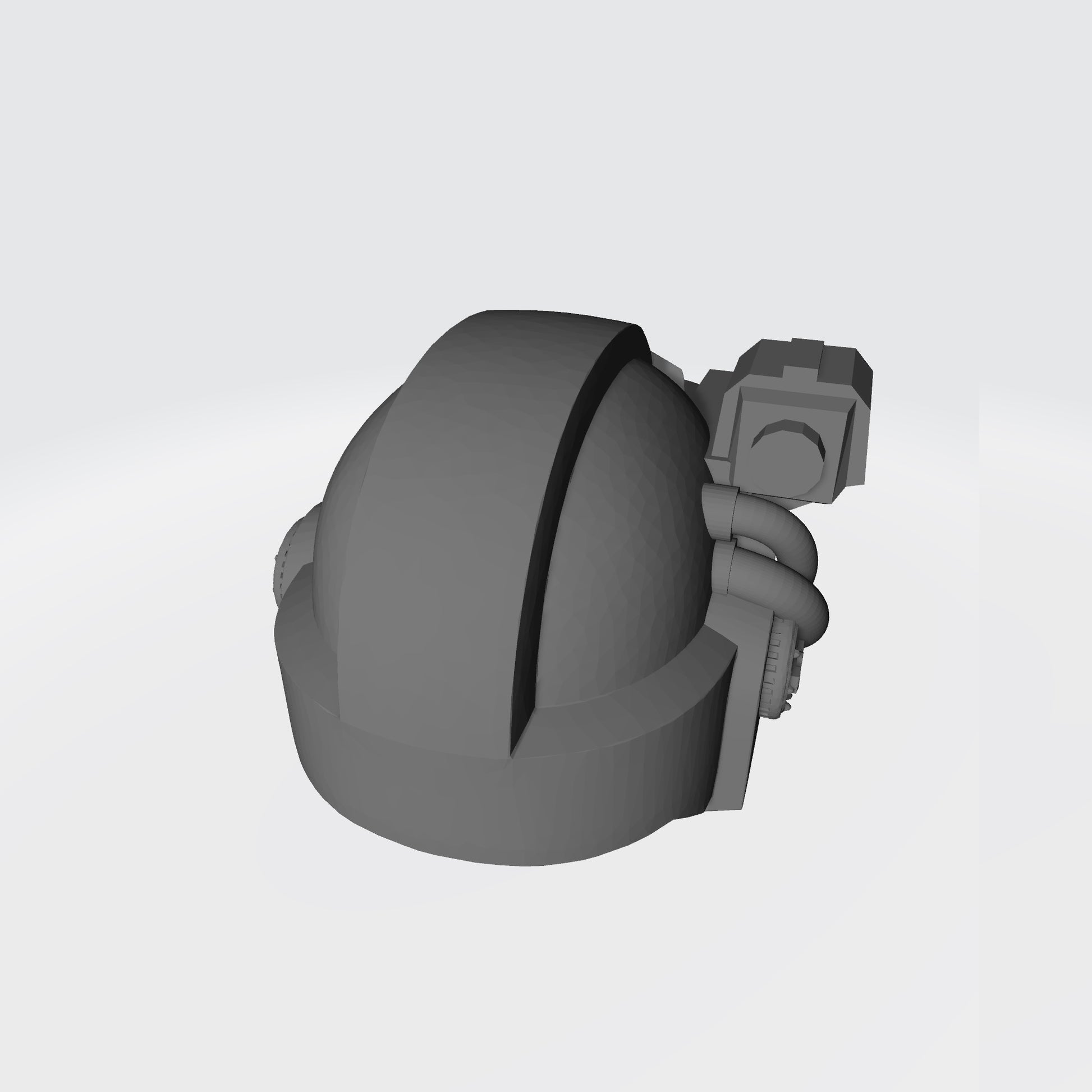 Custom Chaos Marine Traitor Legions Mark VII Helmet with Arrow and Targeting Optics for McFarlane Toys Space Marine Action Figures