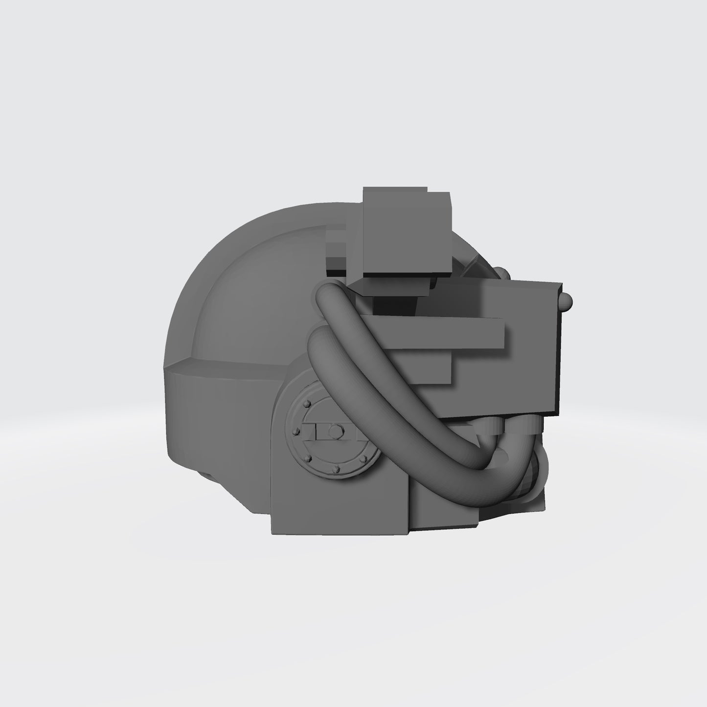 Custom Chaos Marine Traitor Legions Mark VII Helmet with Arrow and Targeting Optics for McFarlane Toys Space Marine Action Figures