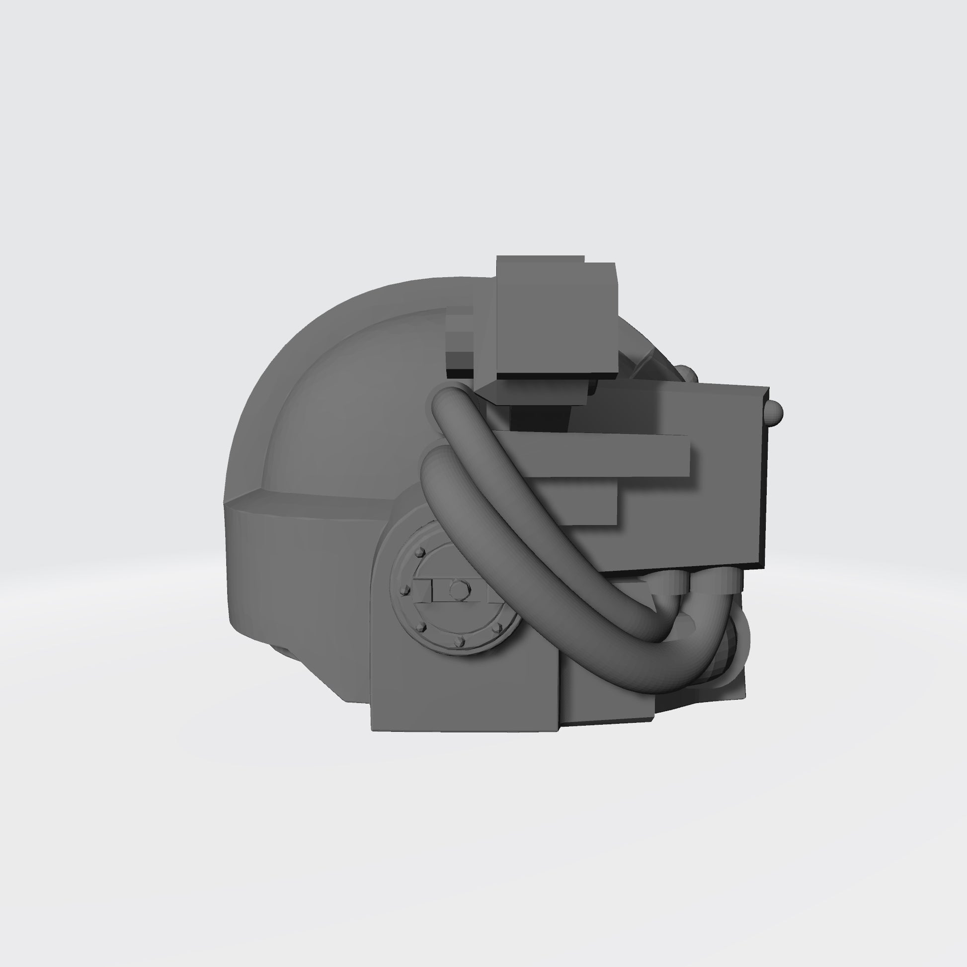 Custom Chaos Marine Traitor Legions Mark VII Helmet with Arrow and Targeting Optics for McFarlane Toys Space Marine Action Figures