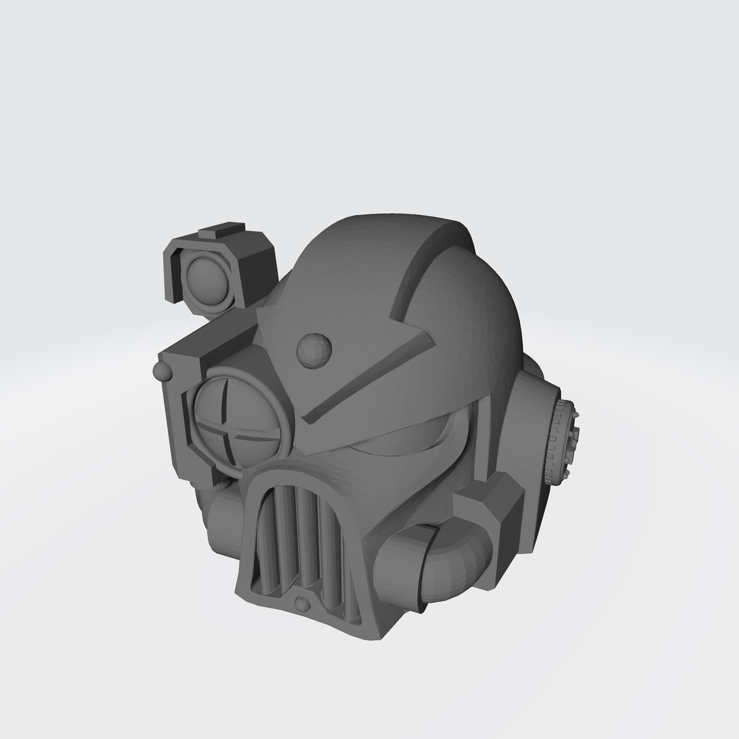 Custom Chaos Marine Traitor Legions Mark VII Helmet with Arrow and Targeting Optics for McFarlane Toys Space Marine Action Figures