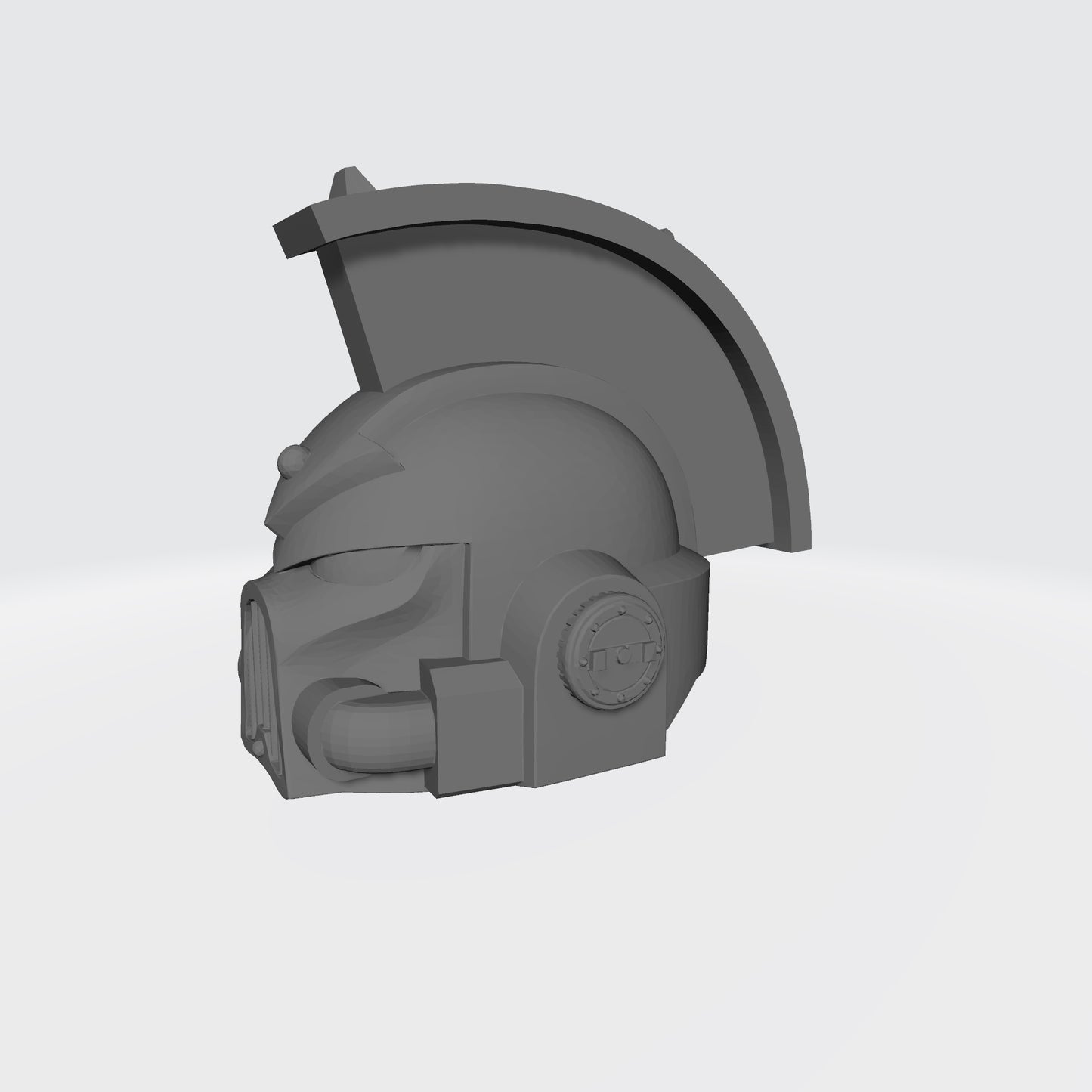 Custom Chaos Marine Traitor Legions Mark VII Helmet with Arrow and Spiked Plume for McFarlane Toys Space Marine Action Figures