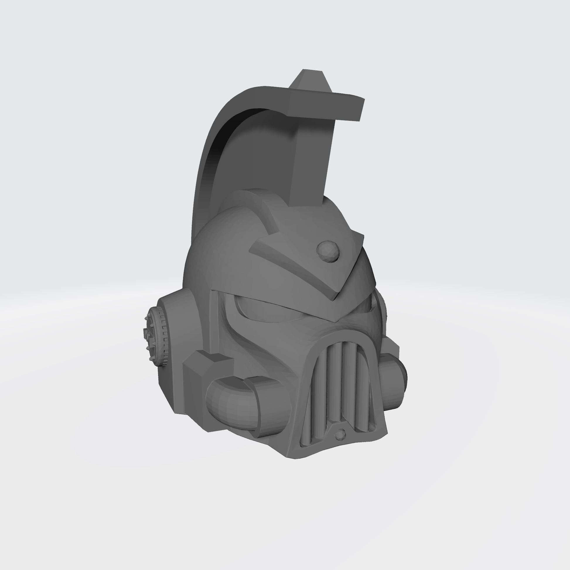 Custom Chaos Marine Traitor Legions Mark VII Helmet with Arrow and Spiked Plume for McFarlane Toys Space Marine Action Figures