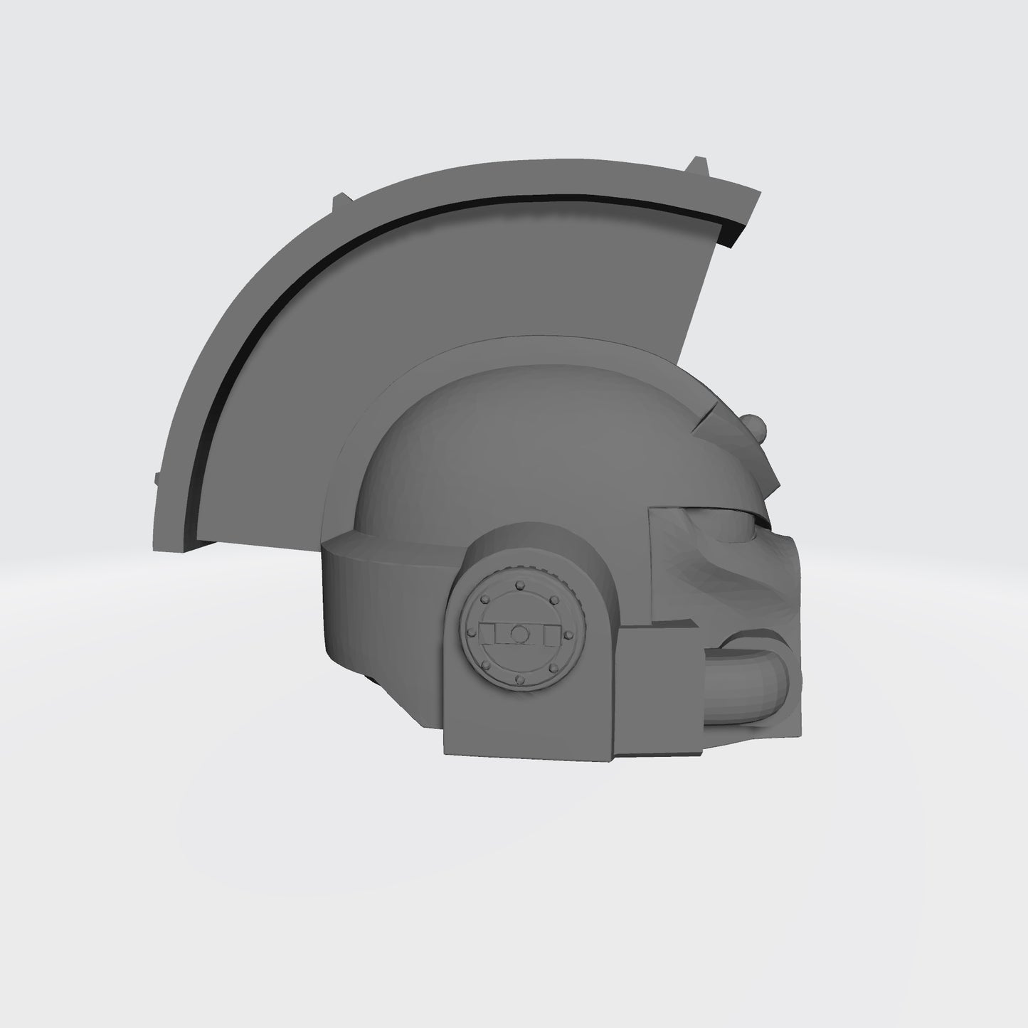Custom Chaos Marine Traitor Legions Mark VII Helmet with Arrow and Spiked Plume for McFarlane Toys Space Marine Action Figures