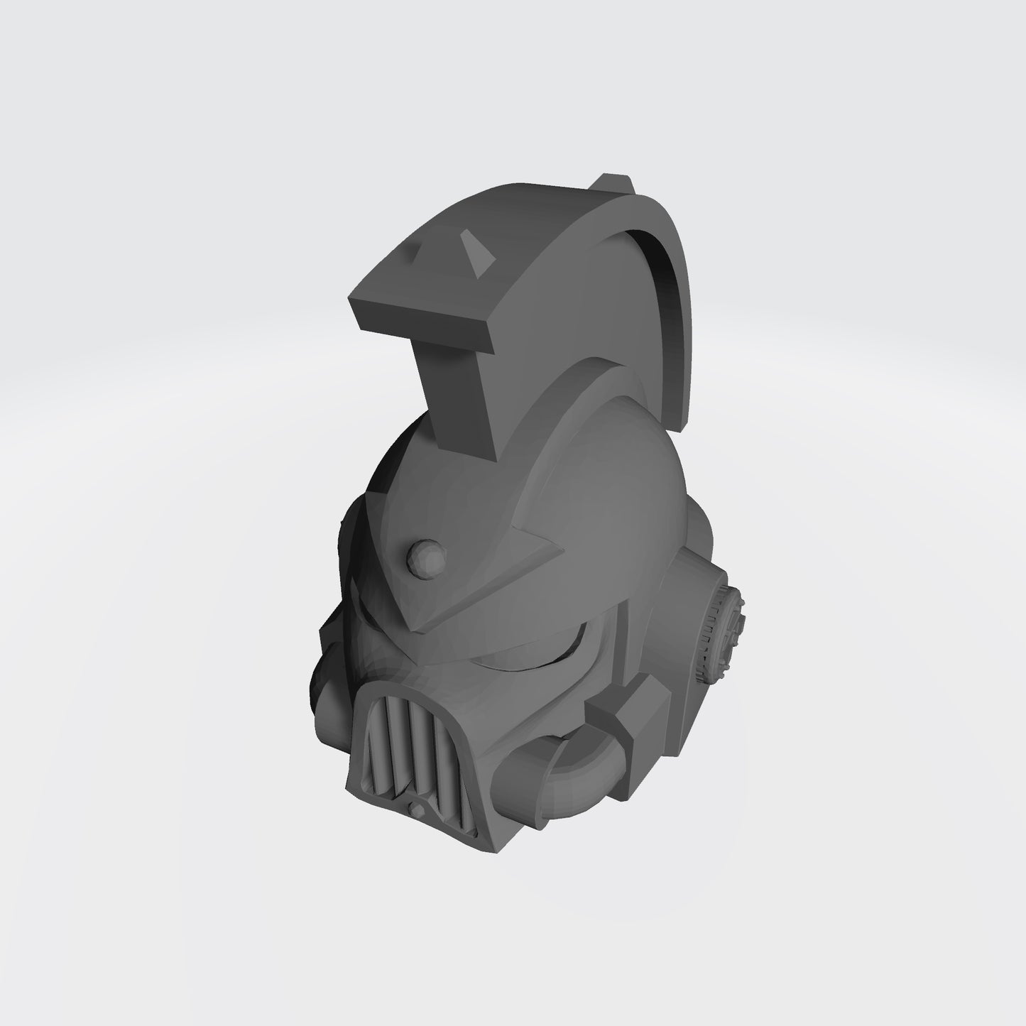 Custom Chaos Marine Traitor Legions Mark VII Helmet with Arrow and Spiked Plume for McFarlane Toys Space Marine Action Figures