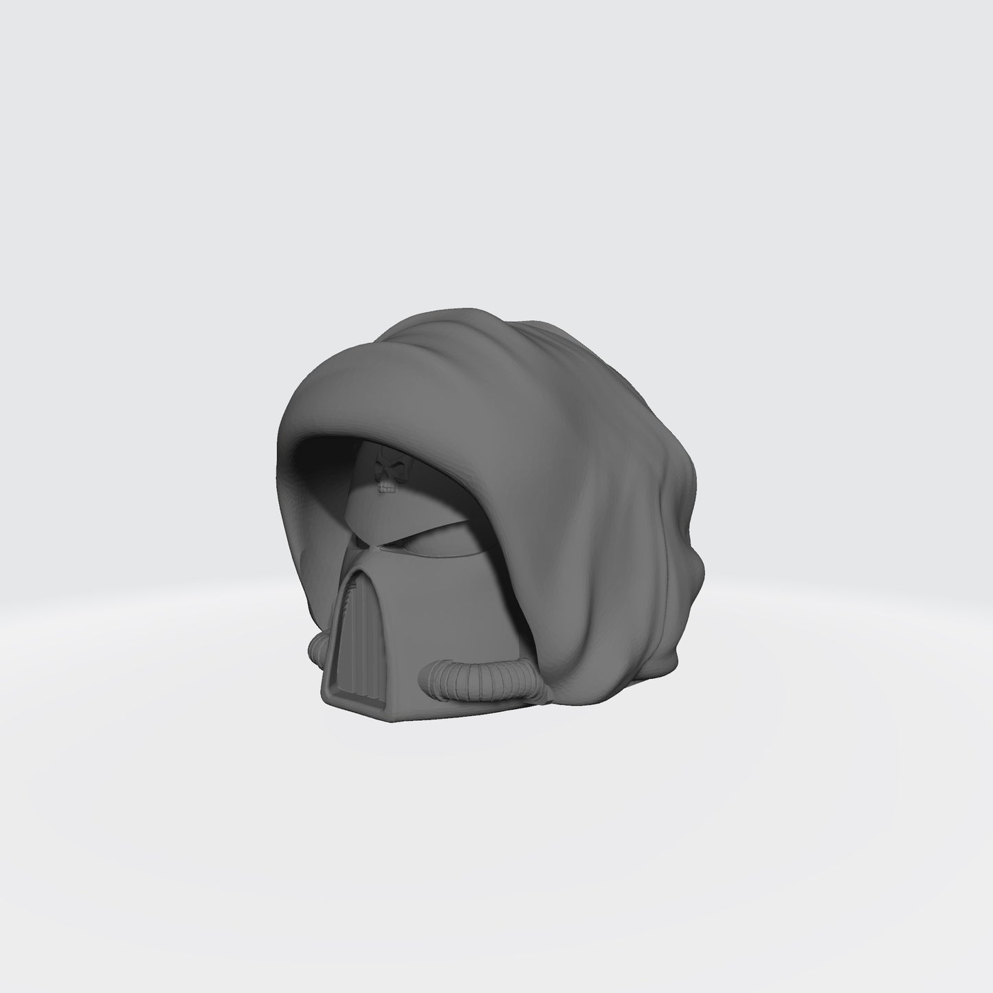 Deathwatch Mark VII Helmet with Skull and Hood for McFarlane Toys Space Marine Action Figures