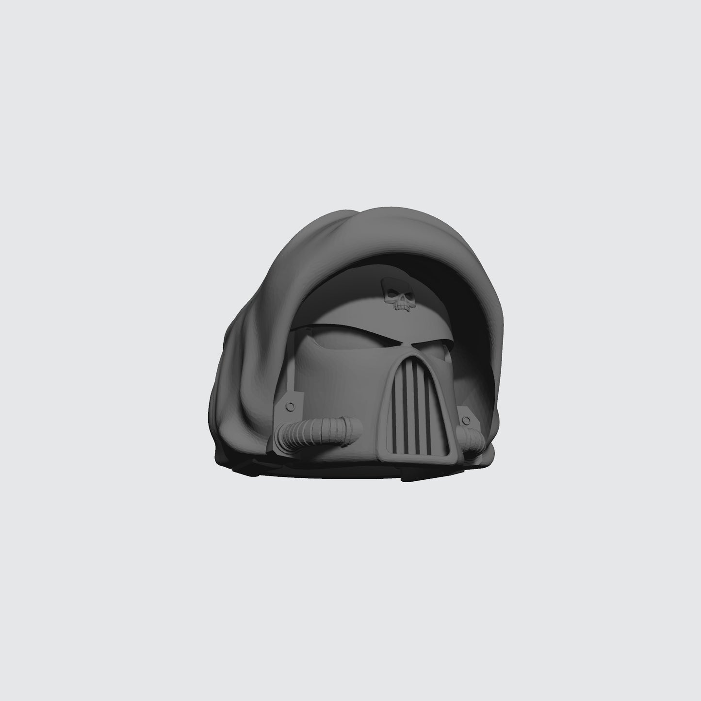 Deathwatch Mark VII Helmet with Skull and Hood for McFarlane Toys Space Marine Action Figures