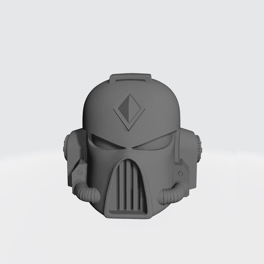 Wolf Legion MK VII Helmet with Diamond Compatible with McFarlane Space Marine Action Figures