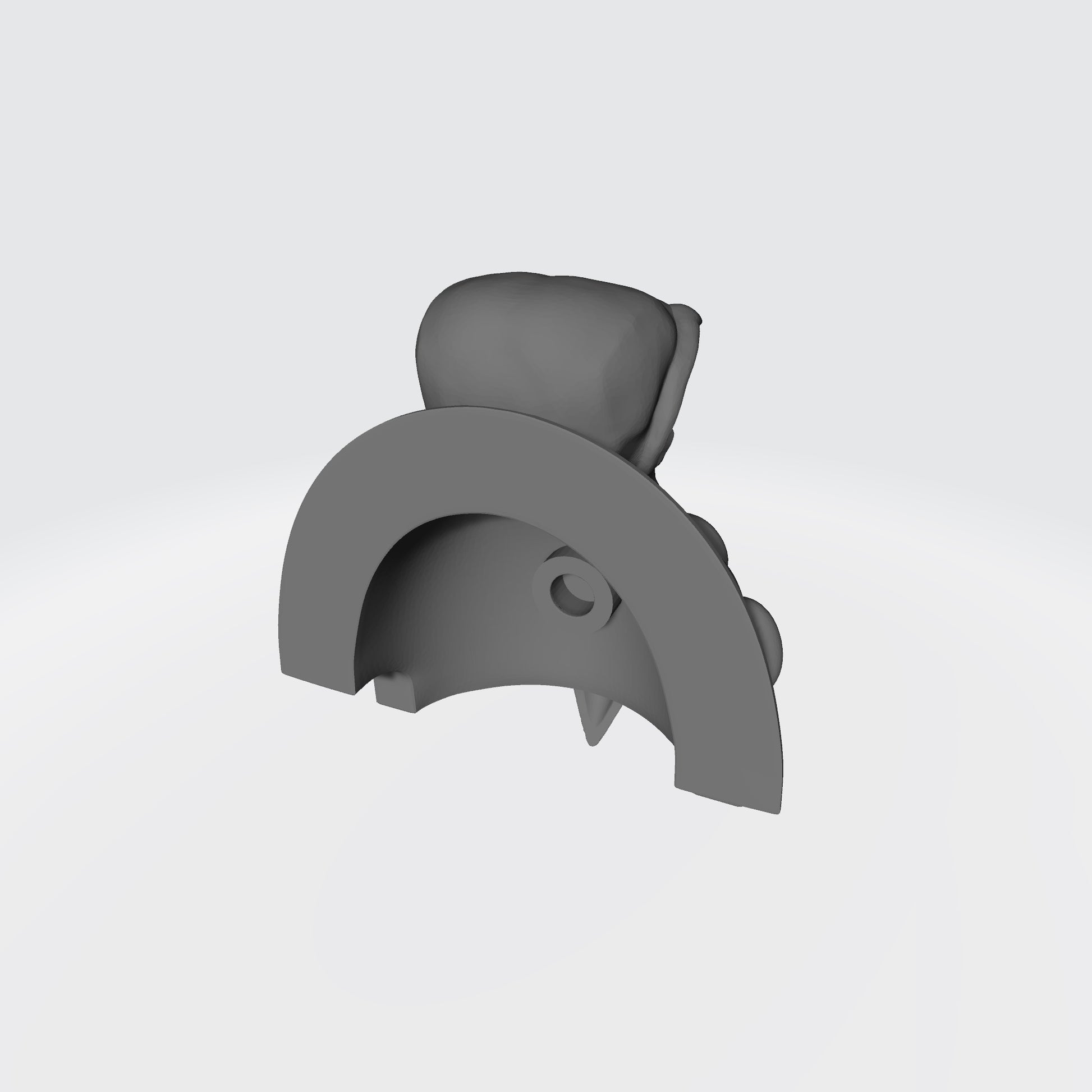 Raven Guard MK VII Studded Shoulder Pad with Large Chained Raven Skull for McFarlane Toys Space Marine Action Figures