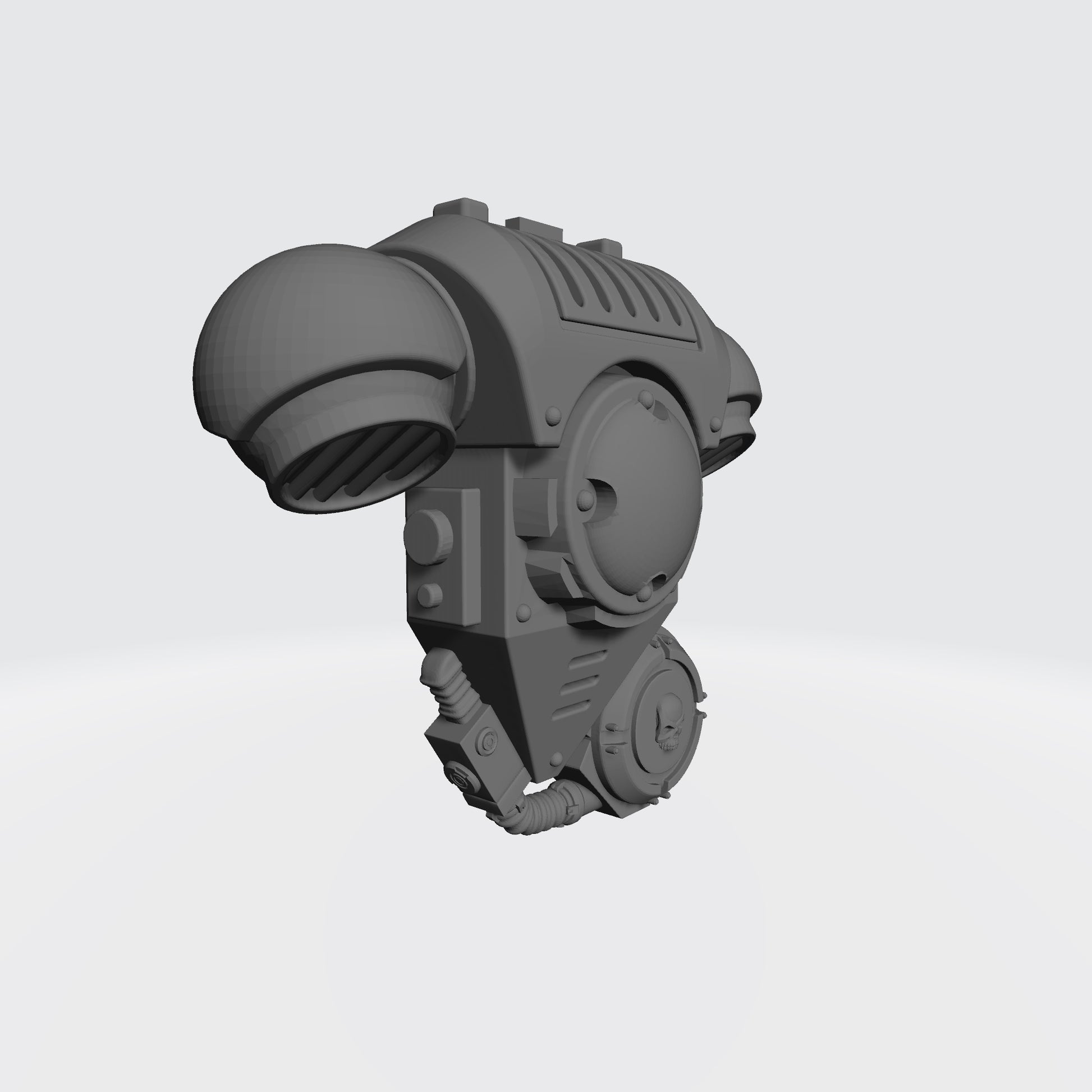 Space Marine Back Pack with Right Drum Primaris Gravis Captain Mark X Power Armor for McFarlane Toys Space Marine Action Figures Kit