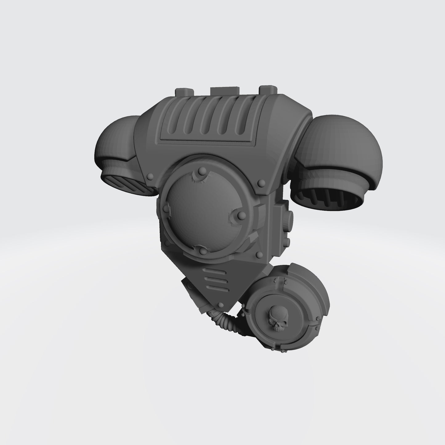 Space Marine Back Pack with Right Drum Primaris Gravis Captain Mark X Power Armor for McFarlane Toys Space Marine Action Figures Kit