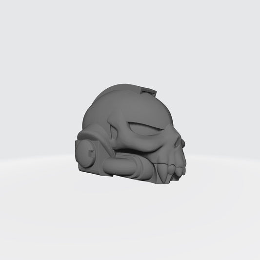 Night Lords Legion Skull Helmet with Fangs compatible with McFarlane Toys Space Marines Right Angle