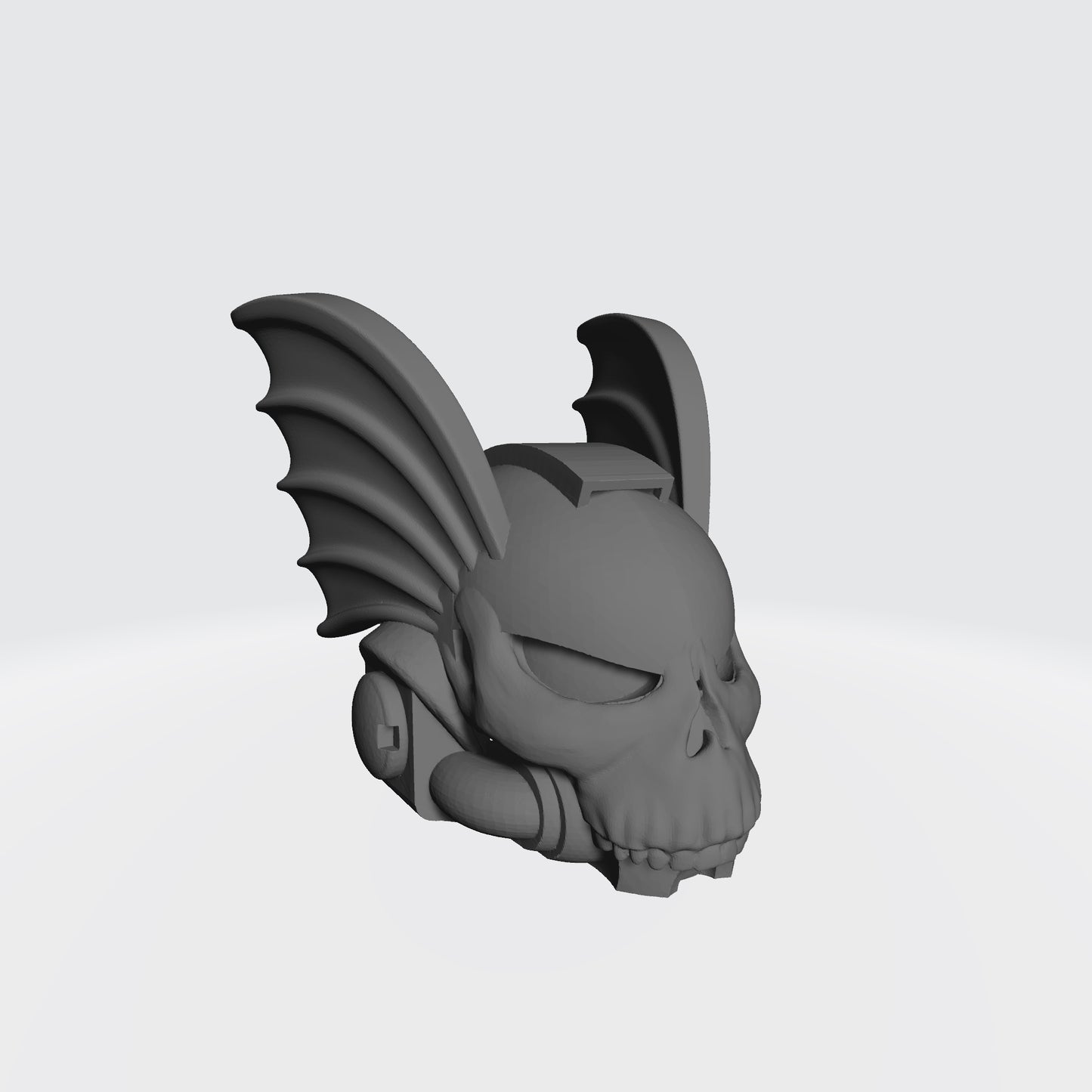 Night Lords Legion Skull Helmet with Demon Wings compatible with McFarlane Toys Space Marines Right Angle