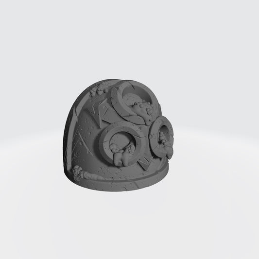 Plague Marine Legions MKIV Damaged Shoulder Pad of Decay for McFarlane Toys Traitor Marine Action Figures Custom 1:10th Scale Parts