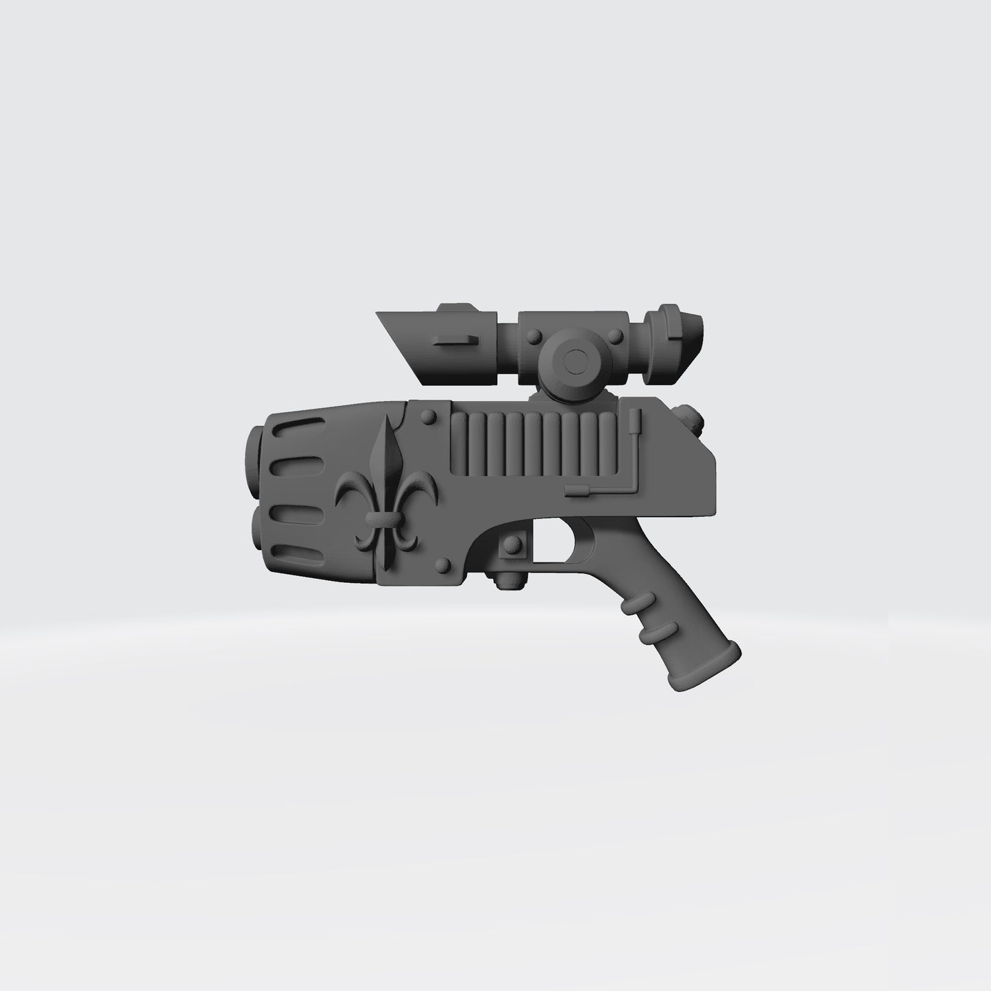 Sisters of War Plasma Pistol with Fleur-de-lis and scope for McFarlane Toys Action Figures