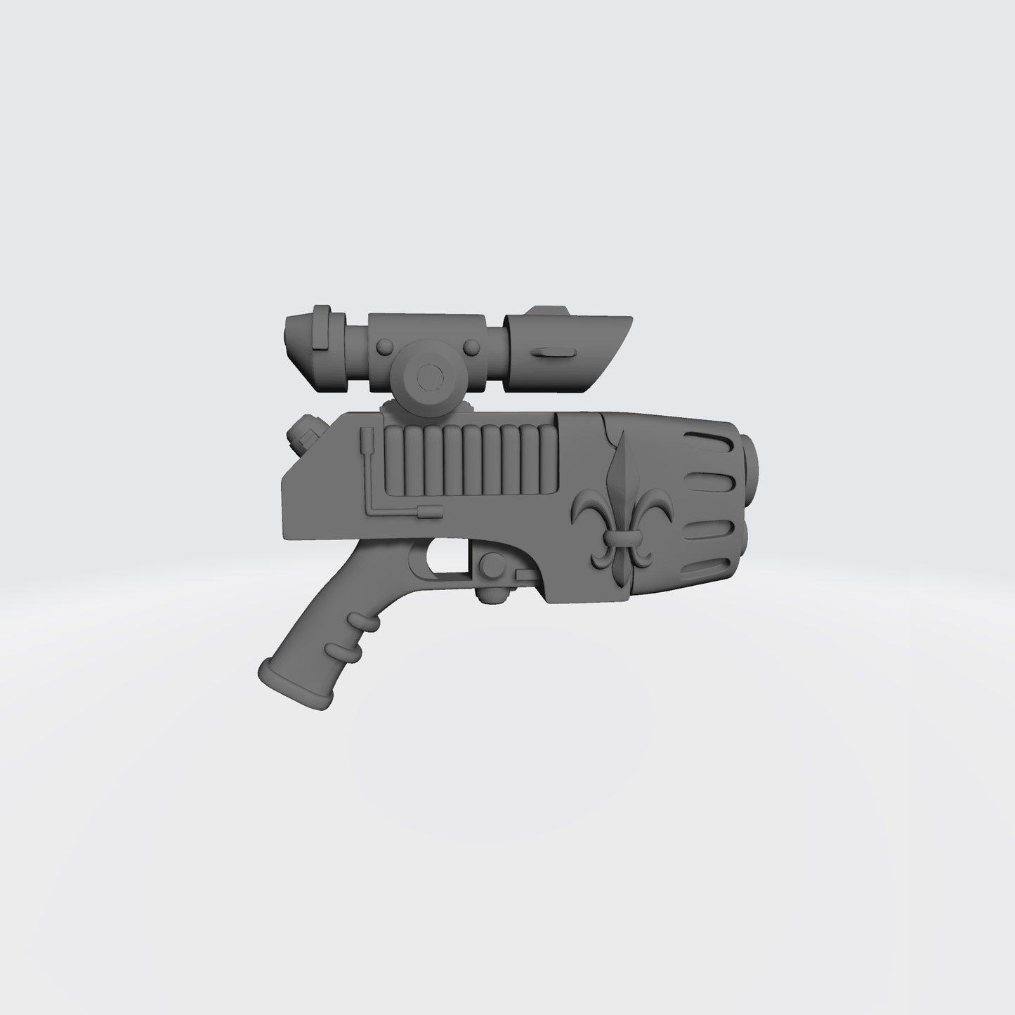 Sisters of War Plasma Pistol with Fleur-de-lis and scope for McFarlane Toys Action Figures