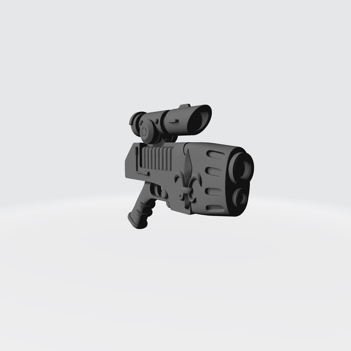 Sisters of War Plasma Pistol with Fleur-de-lis and scope for McFarlane Toys Action Figures