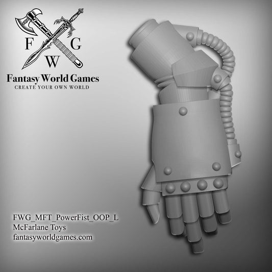 Battle Brother Left Handed Power Fist with Upper Arm for McFarlane Toys Space Marine Action Figures