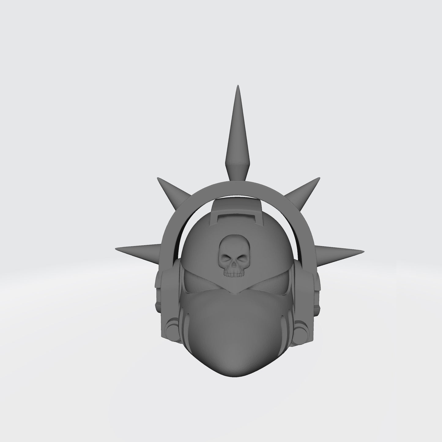 Sanguis Legion MKVI Helmet (Beaky) Skull and Iron Spiked Halo for McFarlane Toys Action Figures