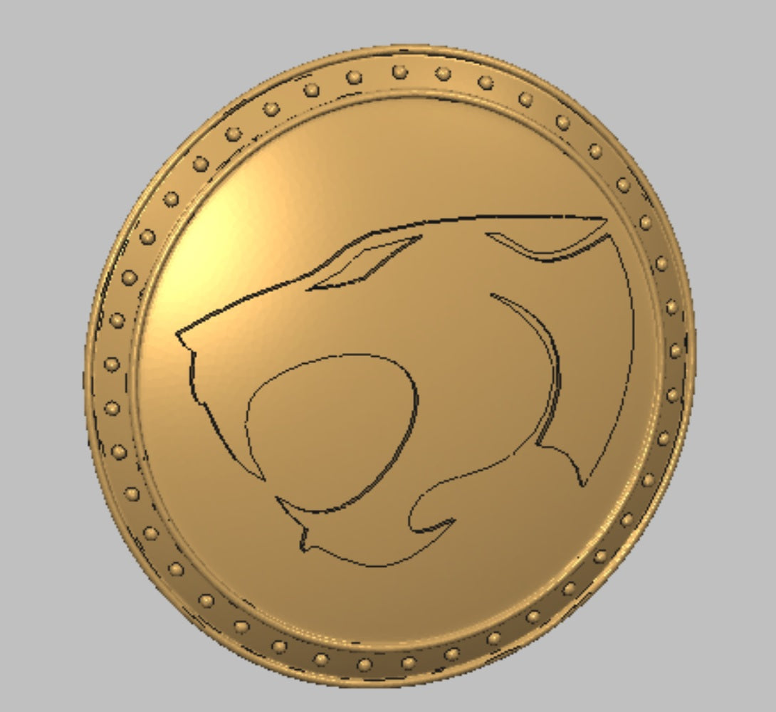 Custom Thundercats Round Shield with Rivets 80mm designd by Fantasy World Games