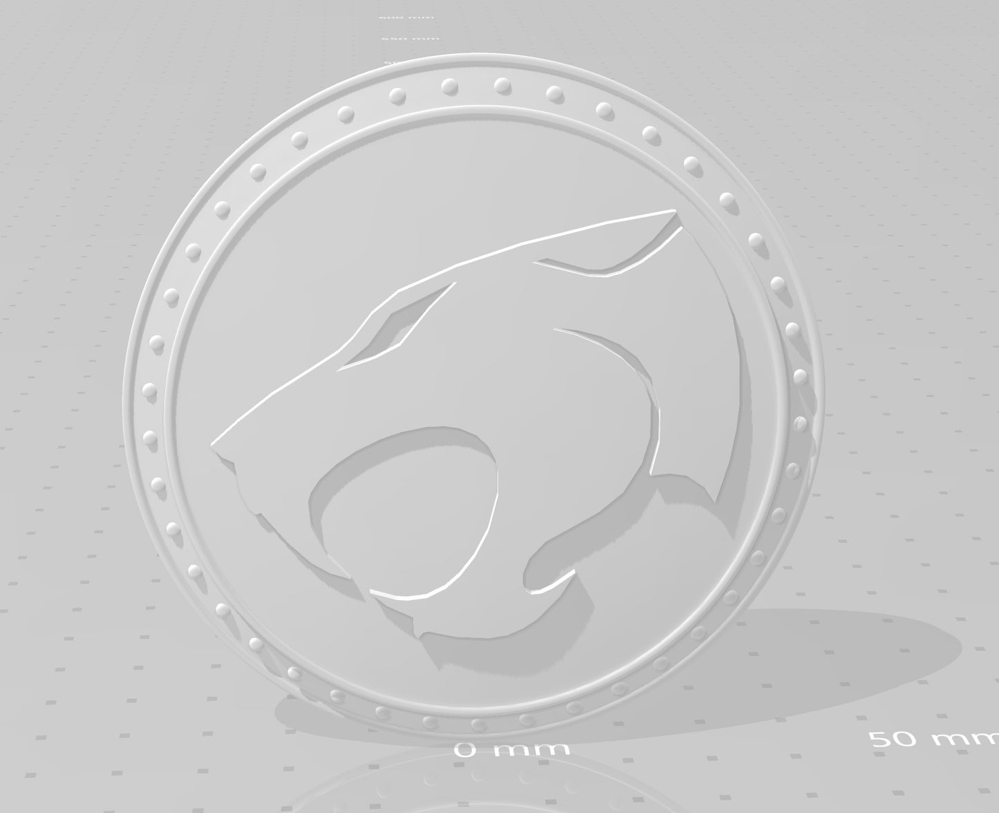 Custom 3D Printed Thundercats Round Shield with Rivets 80mm designd by Fantasy World Games