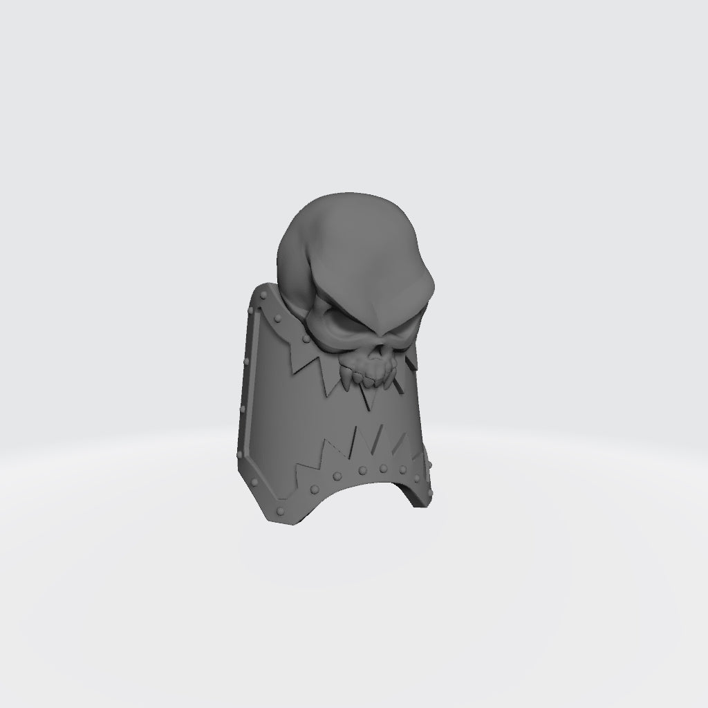 World Eaters Legions Shin Guard with Large Skull Compatible with McFarlane Toys Space Marines Right Angle