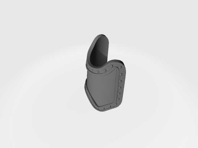 Shin Guard Plain with Rivets Compatible with McFarlane Toys Battle Brother Action Figures