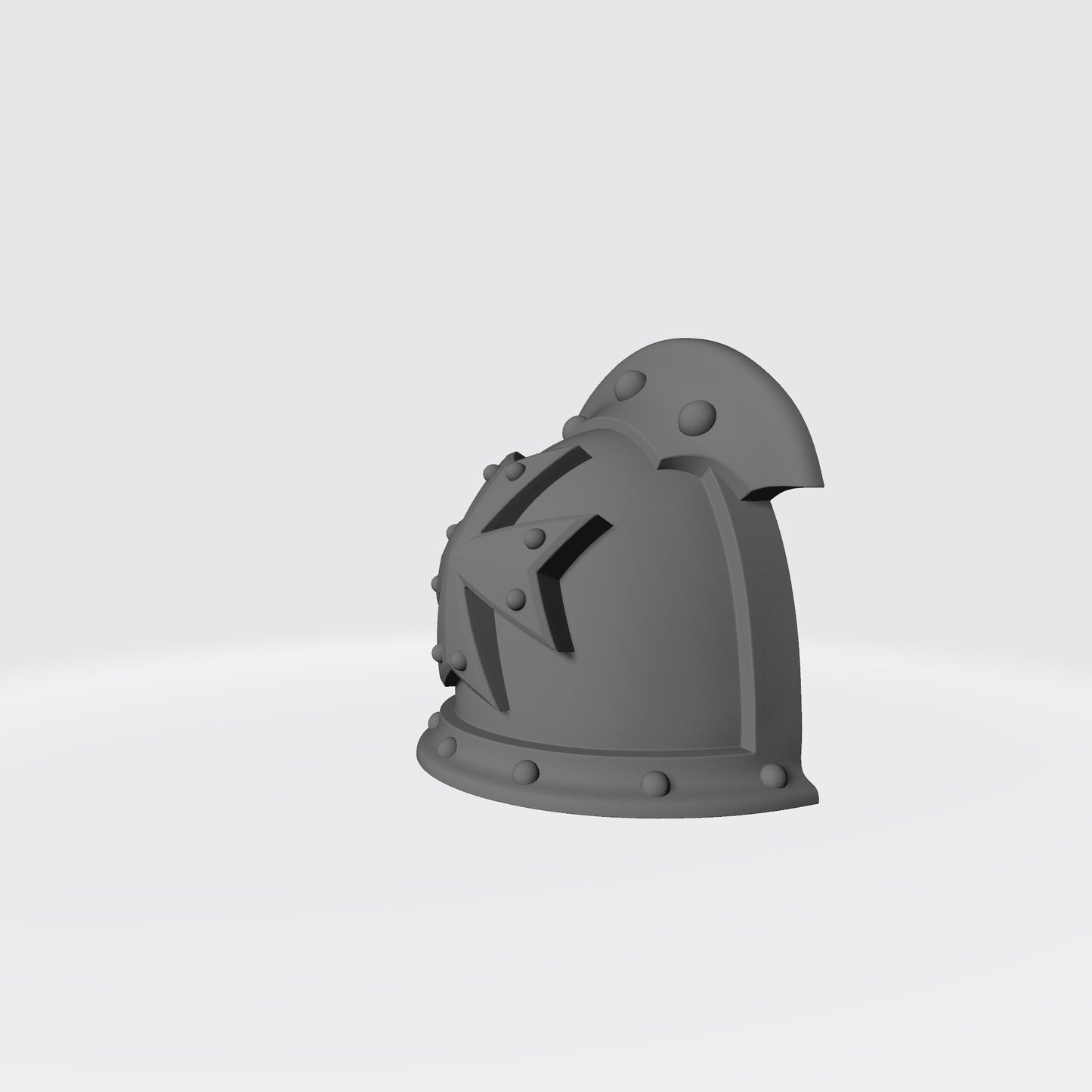 Black Templar MKIII Left 3 Quarter Riveted w Studded Cross Shoulder Pad for McFarlane Toys Space Marines