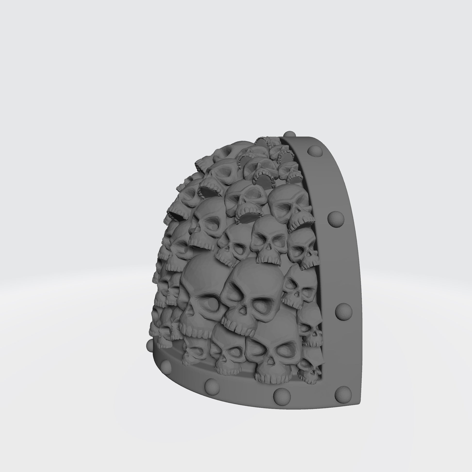 Battle Brother MKVII Shoulder Pad with Small Skulls and Studs for McFarlane Toys Space Marine Action Figures