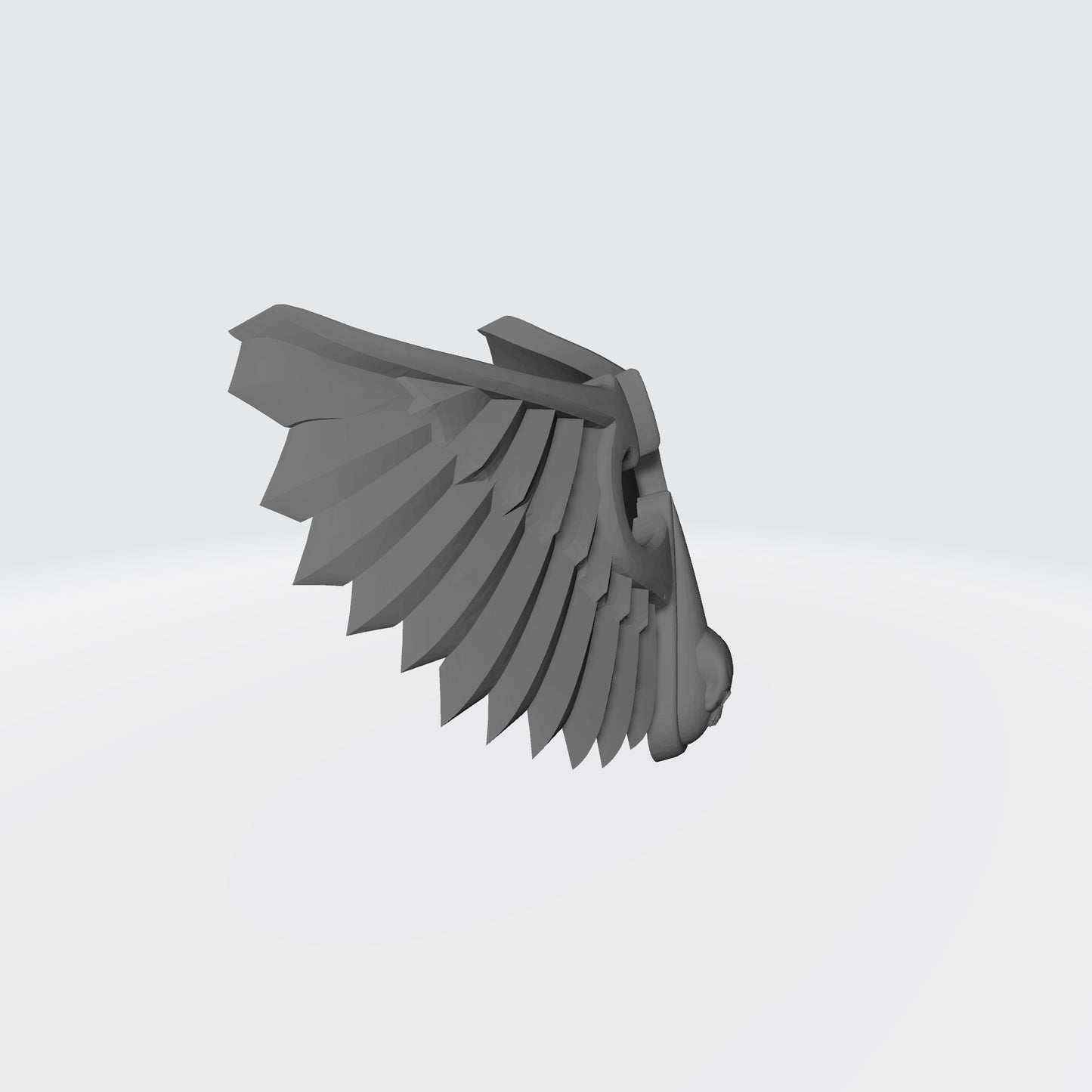 Custom Angels Vermillion Chapter Feathered Shoulder Pad Decal with Skull for McFarlane Toys Space Marines