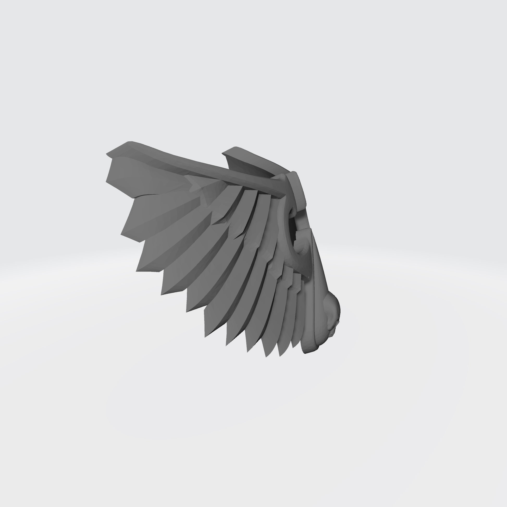 Custom Angels Vermillion Chapter Feathered Shoulder Pad Decal with Skull for McFarlane Toys Space Marines