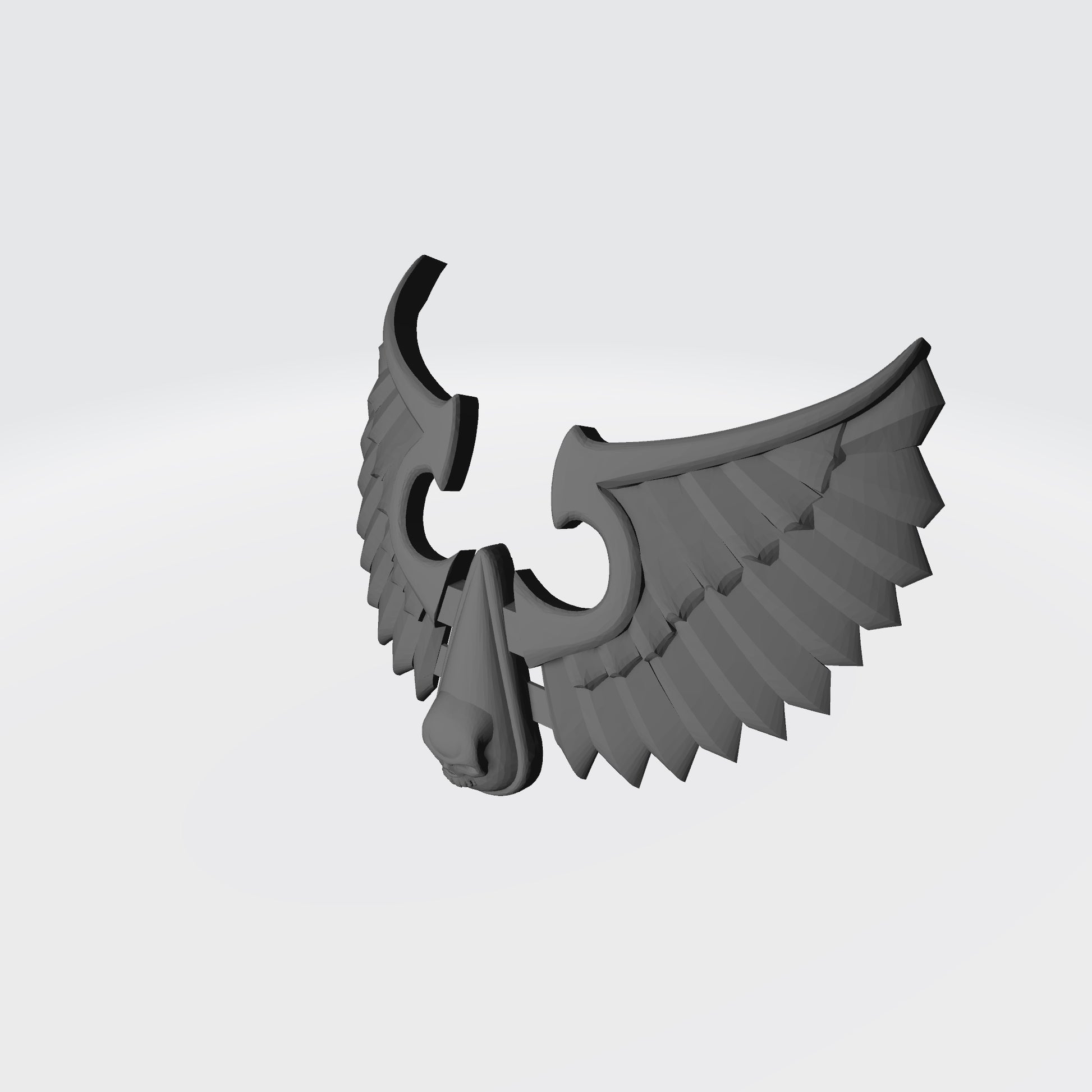 Custom Angels Vermillion Chapter Feathered Shoulder Pad Decal with Skull for McFarlane Toys Space Marines