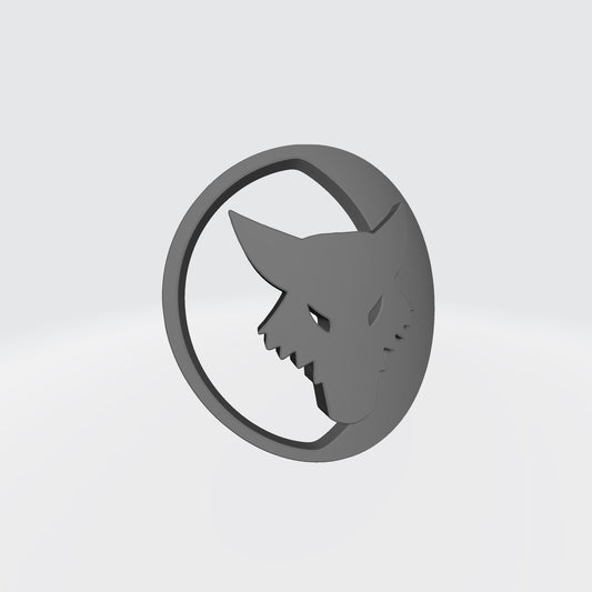 Custom Space Marine Pre-Heresy Luna Wolves Legion Right Shoulder Pad Decal for Grimdark Battle Brothers Action Figures
