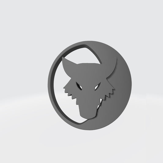 Custom Space Marine Luna Wolves Legion Right Shoulder Pad Decal for Grimdark Battle Brothers Action Figures