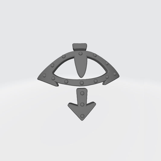Space Marine Sons of Horus Evil Eye Riveted Shoulder Pad Decal for McFarlane Toys Traitor Marine Action Figures