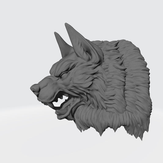 Custom Space Wolf Wolf Head Shoulder Pads for McFarlane Toys Space Marine Action Figures