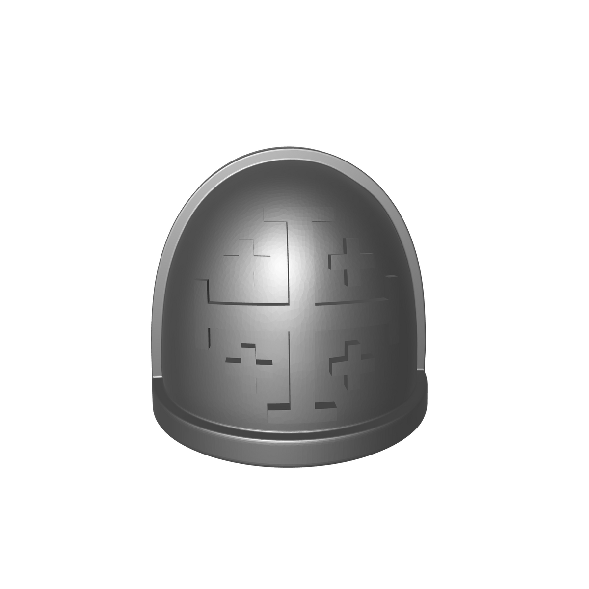 Jerusalem Cross Type 4 V1 shoulder pauldron compatible with McFarlane Toys 1:12 scale armored action figures custom resin armor
