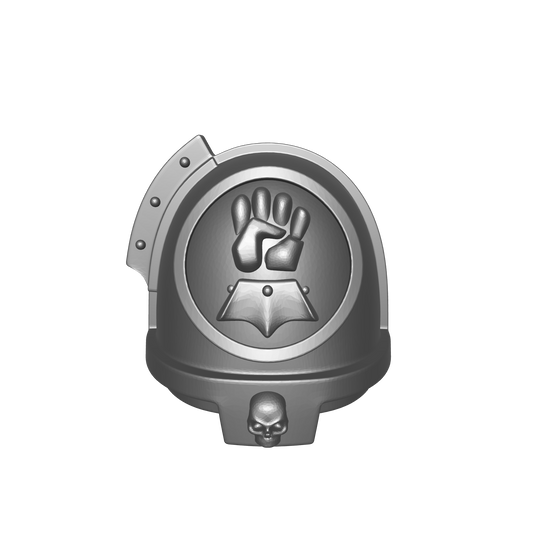 Imperial Fists Legion MKXI Skull Shoulder Pad for McFarlane Toys Space Marine Action Figures Custom 1:10th Scale Parts