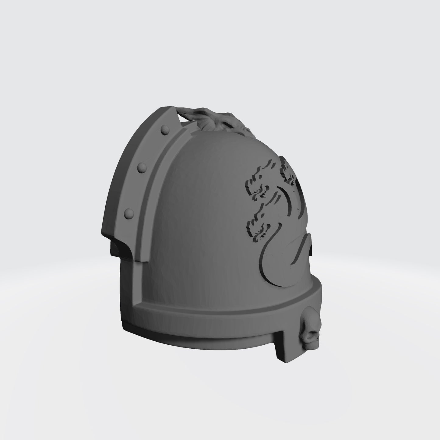 Alpha Legion MKXI Skull Shoulder Pad Hydra with Dragon Head for McFarlane Toys Space Marines