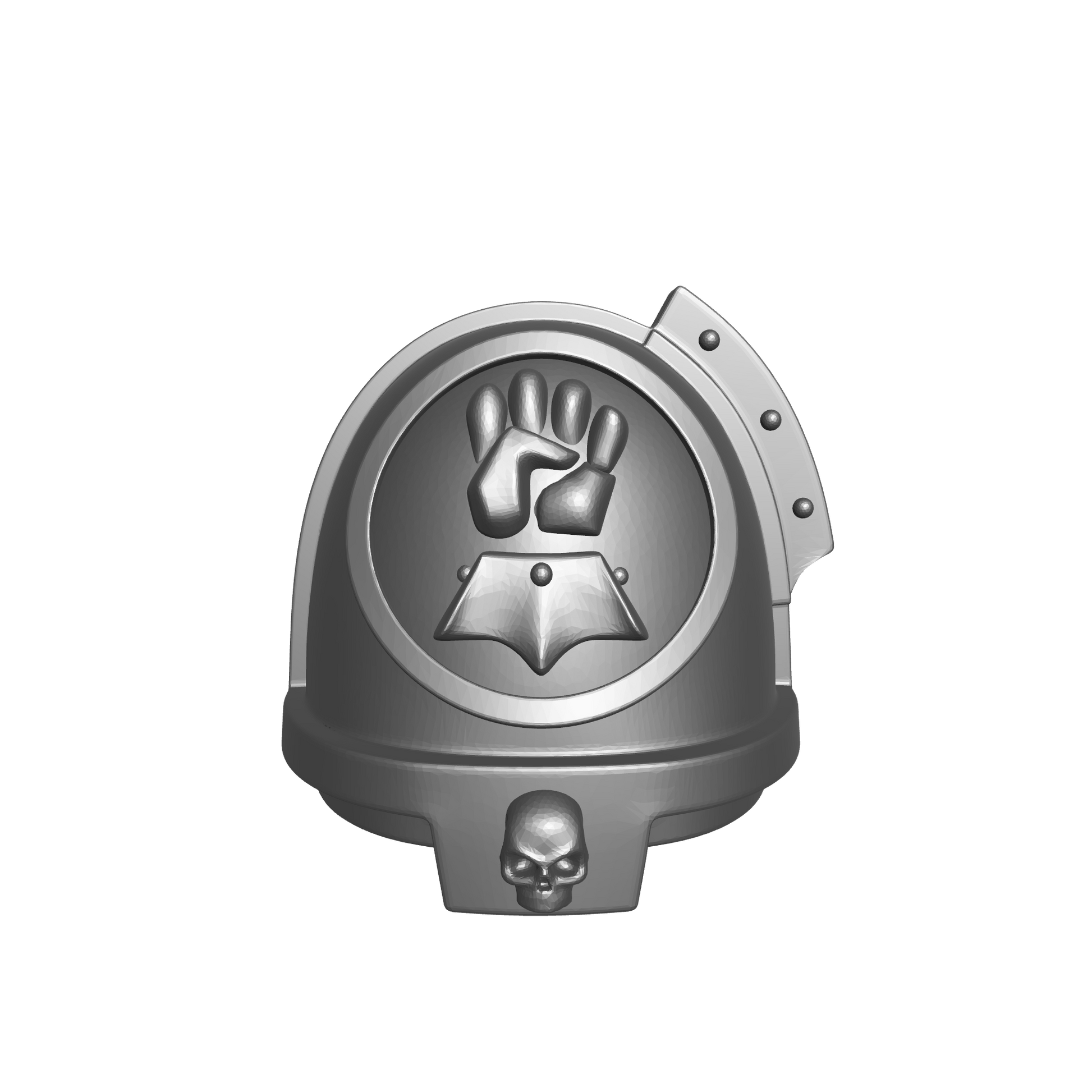 Imperial Fists Legion Right MKXI Shoulder Pad with Skull for McFarlane Toys Space Marine Action Figures Custom 1:10th Scale Parts