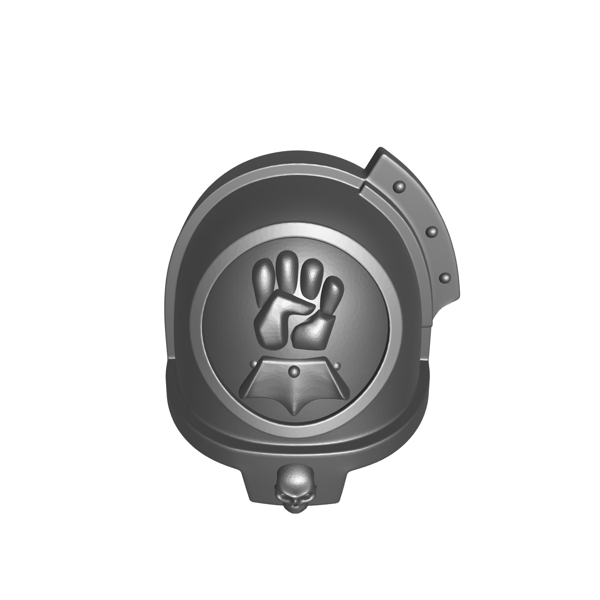 Imperial Fists Legion Right MKXI Shoulder Pad with Skull for McFarlane Toys Space Marine Action Figures Custom 1:10th Scale Parts